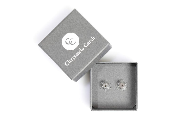 Chrysmela - Most Secure Locking Earring Back Platinum with Support Disc, Automatically Fit Lock Lift Earrings, Hypoallergenic, Patented in The US UK France Italy and Japan - Image 1
